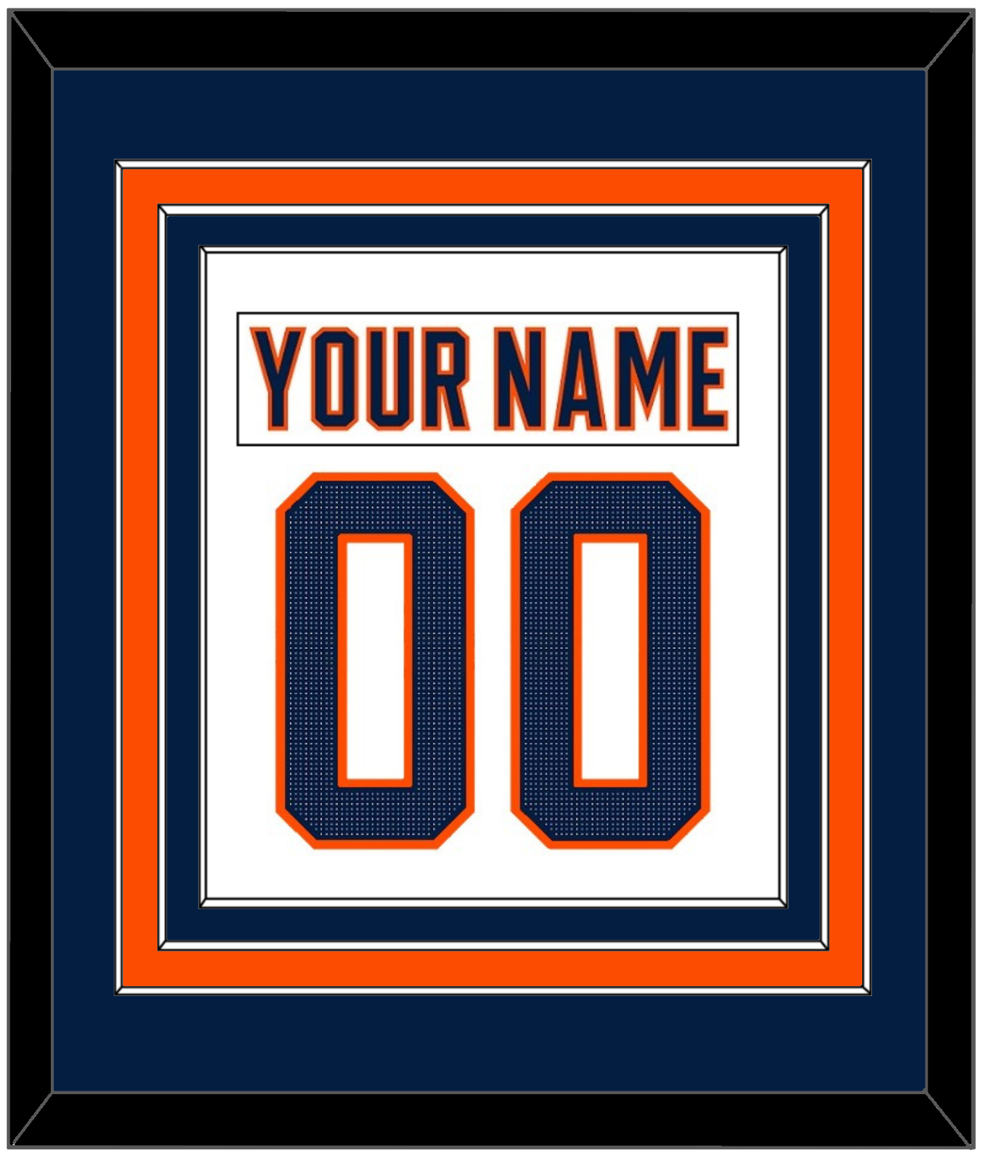 Edmonton Nameplate & Number (Back) Combined - Road White (2017-2022) - Premier Tier 3