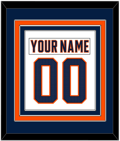 Edmonton Nameplate & Number (Back) Combined - Road White (2017-2022) - Premier Tier 3