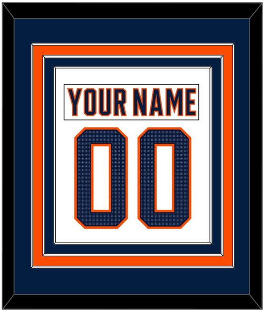 Edmonton Nameplate & Number (Back) Combined - Road White (2017-2022) - Premier Tier 3