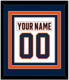 Edmonton Nameplate & Number (Back) Combined - Road White (2017-2022) - Triple Mat 3