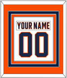 Edmonton Nameplate & Number (Back) Combined - Road White (2017-2022) - Triple Mat 4