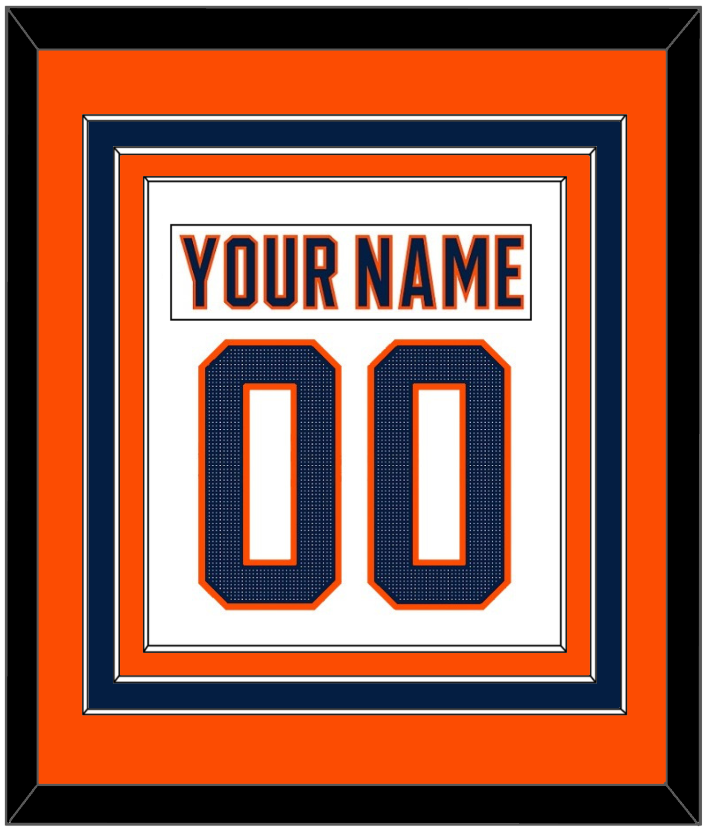 Edmonton Nameplate & Number (Back) Combined - Road White (2017-2022) - Premier Tier 4