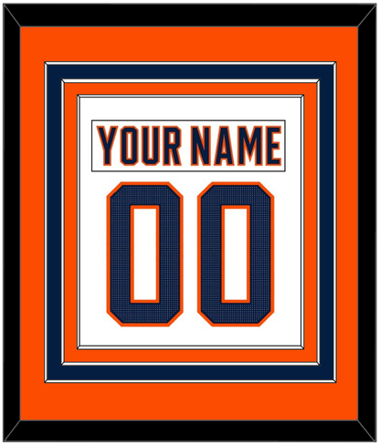 Edmonton Nameplate & Number (Back) Combined - Road White (2017-2022) - Premier Tier 4