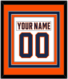 Edmonton Nameplate & Number (Back) Combined - Road White (2017-2022) - Triple Mat 4
