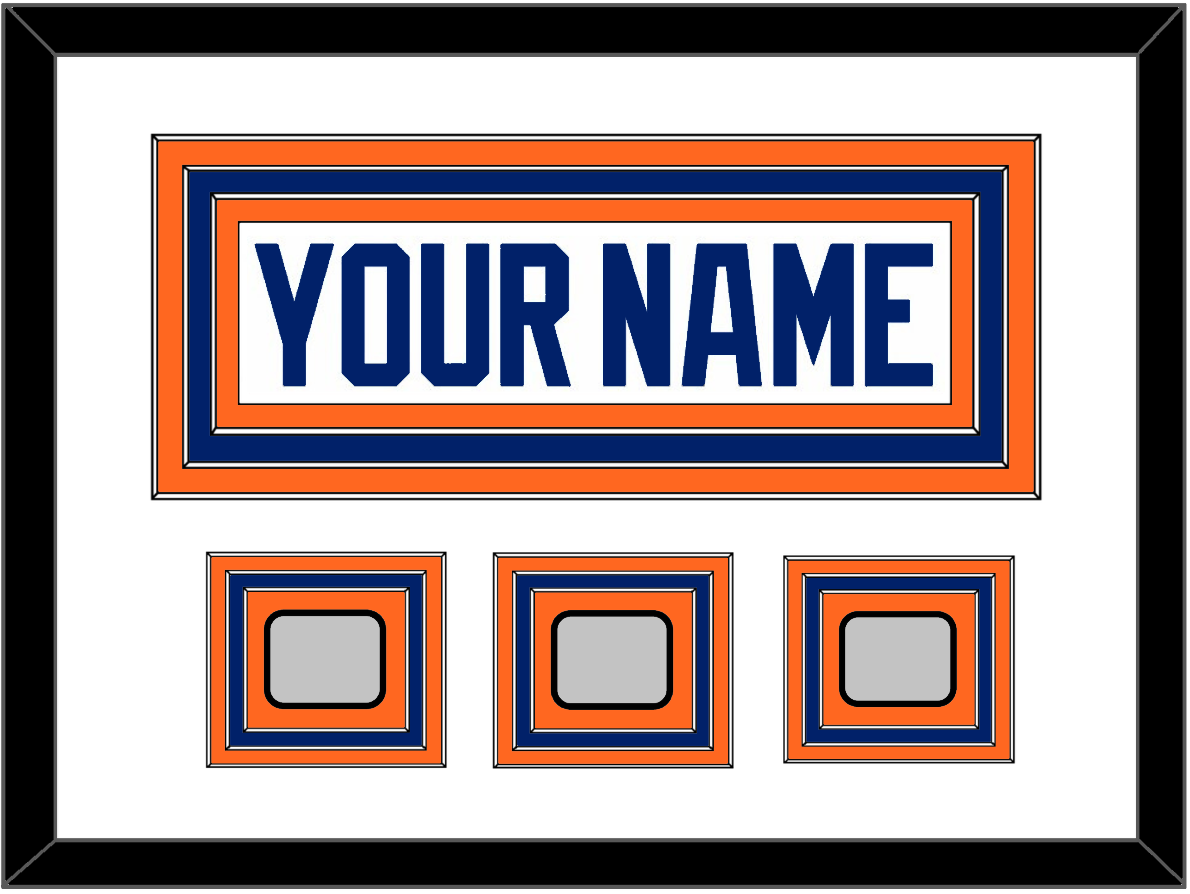 Edmonton Nameplate & 3 Stanley Cup Champions Patches - Home White (1981-1994) - Premier Tier 1