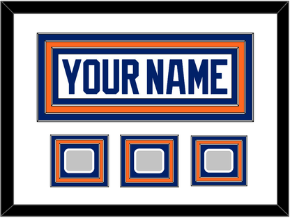Edmonton Nameplate & 3 Stanley Cup Champions Patches - Home White (1981-1994) - Premier Tier 2
