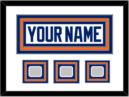 Edmonton Nameplate & 3 Stanley Cup Champions Patches - Home White (1981-1994) - Premier Tier 2