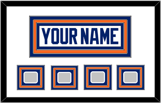 Edmonton Nameplate & 4 Stanley Cup Champions Patches - Home White (1981-1994) - Premier Tier 2