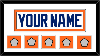 Edmonton Nameplate & 5 Stanley Cup Champions Patches - Home White (1981-1994) - Essential Tier 1