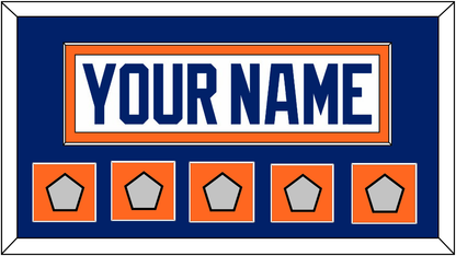 Edmonton Nameplate & 5 Stanley Cup Champions Patches - Home White (1981-1994) - Essential Tier 2