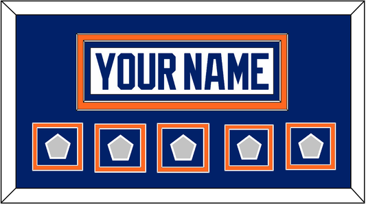 Edmonton Nameplate & 5 Stanley Cup Champions Patches - Home White (1981-1994) - Signature Tier 3