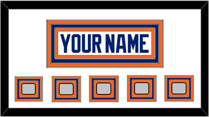 Edmonton Nameplate & 5 Stanley Cup Champions Patches - Home White (1981-1994) - Premier Tier 1