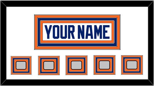 Edmonton Nameplate & 5 Stanley Cup Champions Patches - Home White (1981-1994) - Premier Tier 1