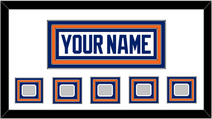 Edmonton Nameplate & 5 Stanley Cup Champions Patches - Home White (1981-1994) - Premier Tier 2