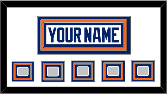 Edmonton Nameplate & 5 Stanley Cup Champions Patches - Home White (1981-1994) - Premier Tier 2