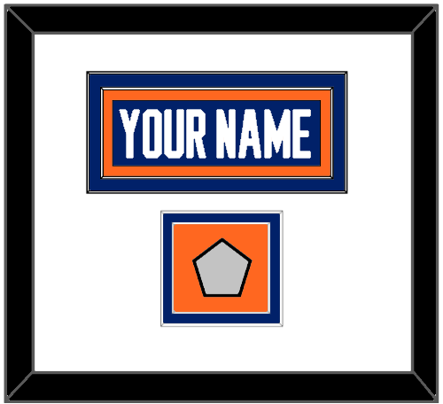 Edmonton Nameplate & Stanley Cup Champions Patch - Road Blue (1981-1994) - Signature Tier 1