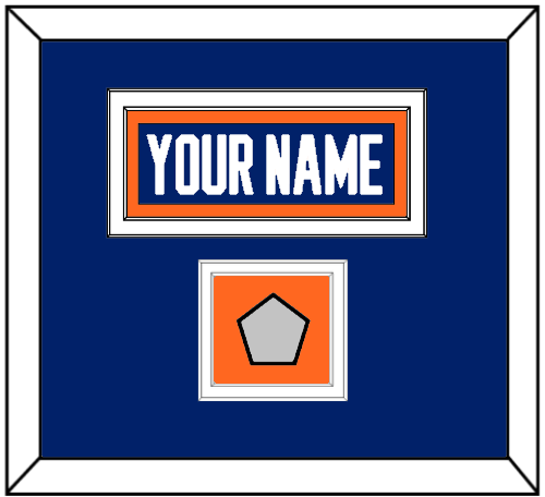Edmonton Nameplate & Stanley Cup Champions Patch - Road Blue (1981-1994) - Signature Tier 2
