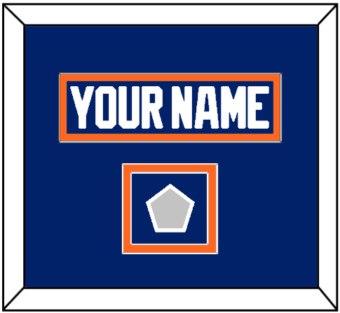 Edmonton Nameplate & Stanley Cup Champions Patch - Road Blue (1981-1994) - Signature Tier 4