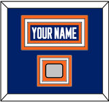 Edmonton Nameplate & 1990 Stanley Cup Finals Jersey Patch - Road Blue (1981-1994) - Triple Mat 1