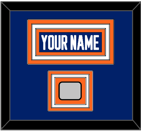 Edmonton Nameplate & Stanley Cup Champions Patch - Road Blue (1981-1994) - Premier Tier 1