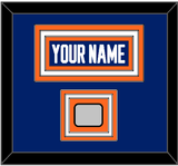 Edmonton Nameplate & 1990 Stanley Cup Finals Jersey Patch - Road Blue (1981-1994) - Triple Mat 1