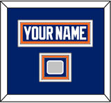 Edmonton Nameplate & 1990 Stanley Cup Finals Patch - Road Blue (1981-1994) - Triple Mat 3