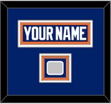 Edmonton Nameplate & 1990 Stanley Cup Finals Patch - Road Blue (1981-1994) - Triple Mat 3