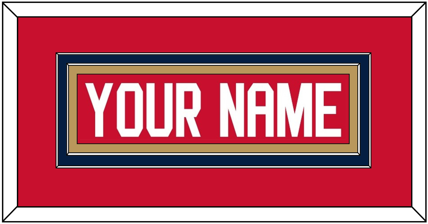 Florida Nameplate - Home Red (2016-2017) - Signature Tier 2