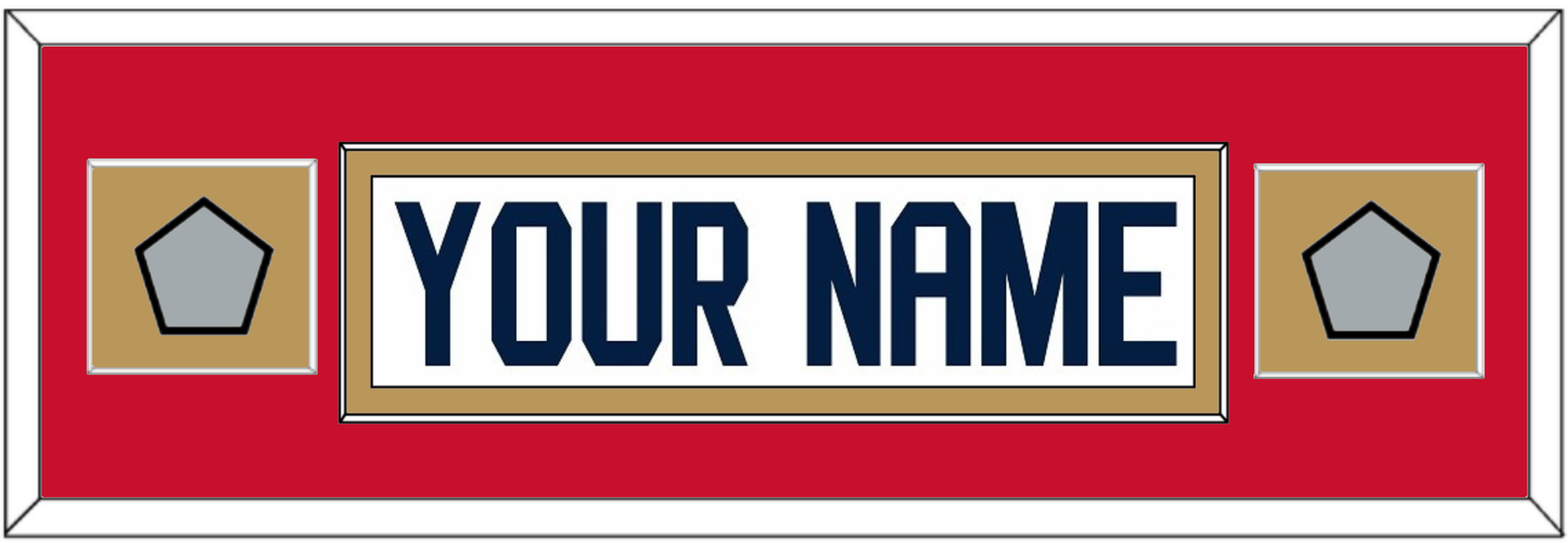 Florida Nameplate & 2 Stanley Cup Finals Patches - Road White - Essential Tier 4
