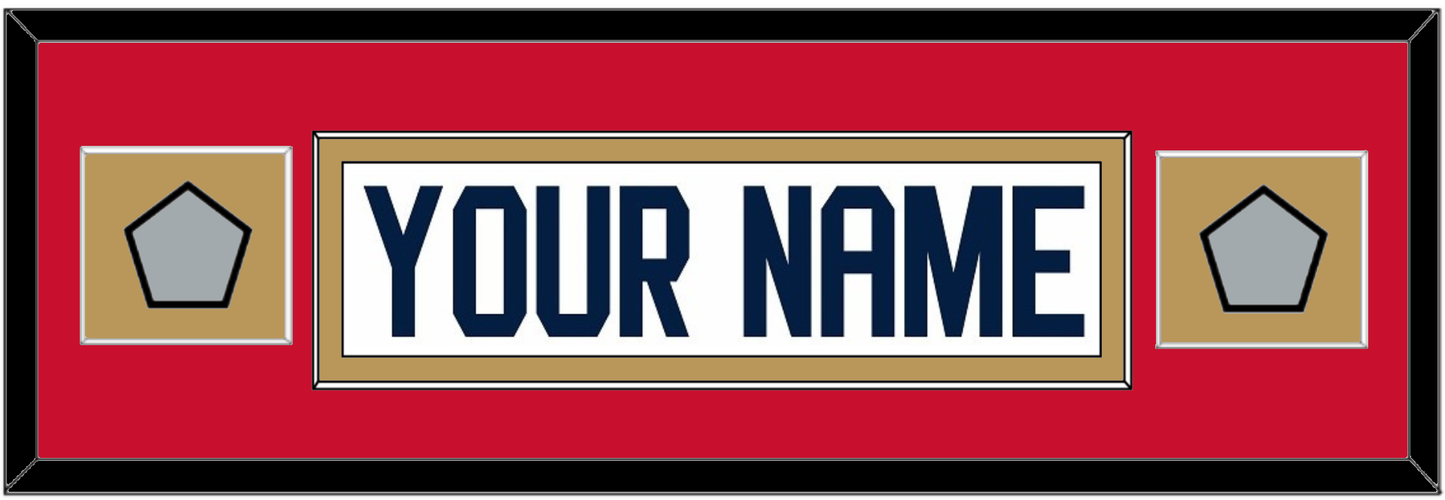 Florida Nameplate & 2 Stanley Cup Finals Patches - Road White - Essential Tier 4