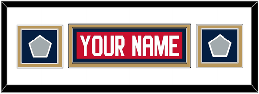 Florida Nameplate & 2 Stanley Cup Finals Patches - Home Red - Signature Tier 2