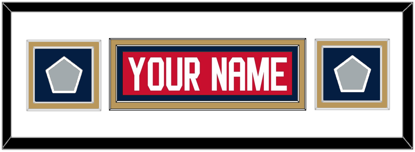 Florida Nameplate & 2 Stanley Cup Champions Patches - Home Red - Signature Tier 2