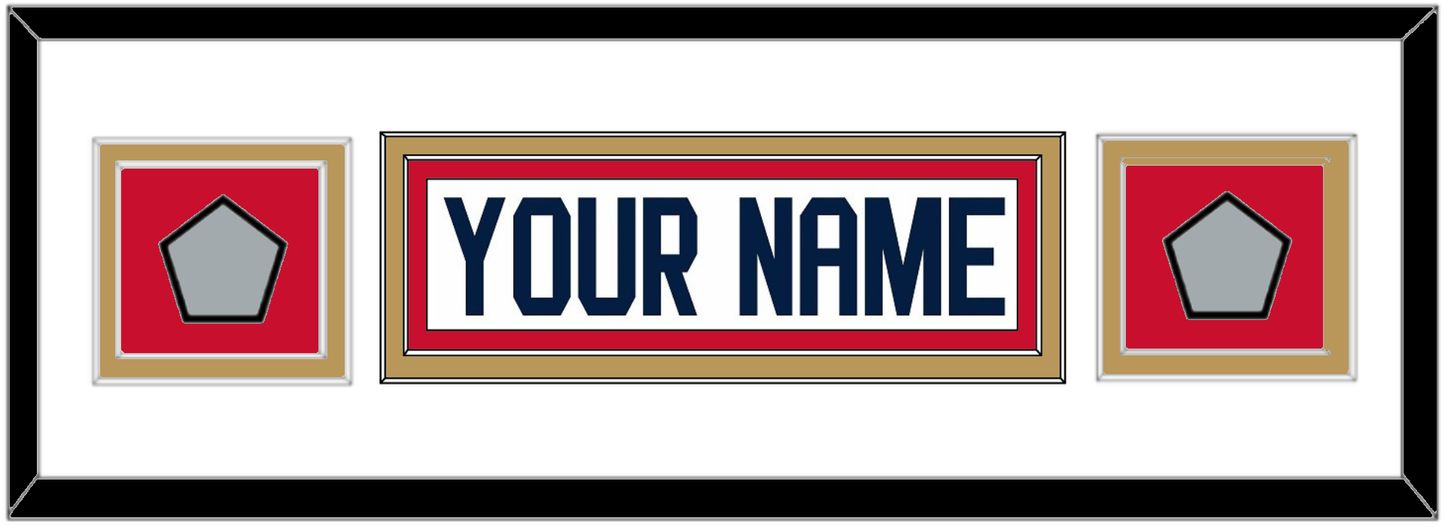 Florida Nameplate & 2 Stanley Cup Champions Patches - Road White - Signature Tier 2