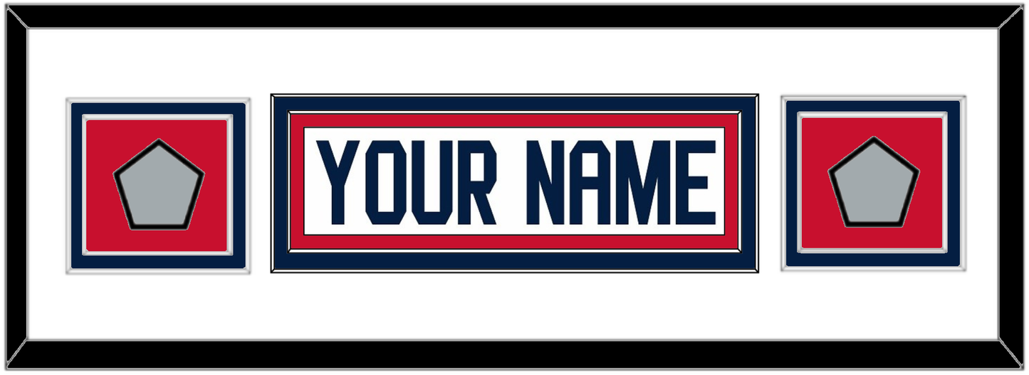Florida Nameplate & 2 Stanley Cup Finals Patches - Road White - Signature Tier 4