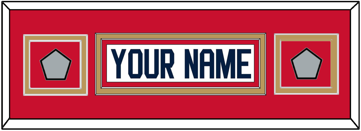 Florida Nameplate & 2 Stanley Cup Champions Patches - Road White - Signature Tier 6