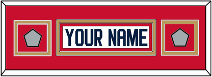 Florida Nameplate & 2 Stanley Cup Finals Patches - Road White - Signature Tier 6