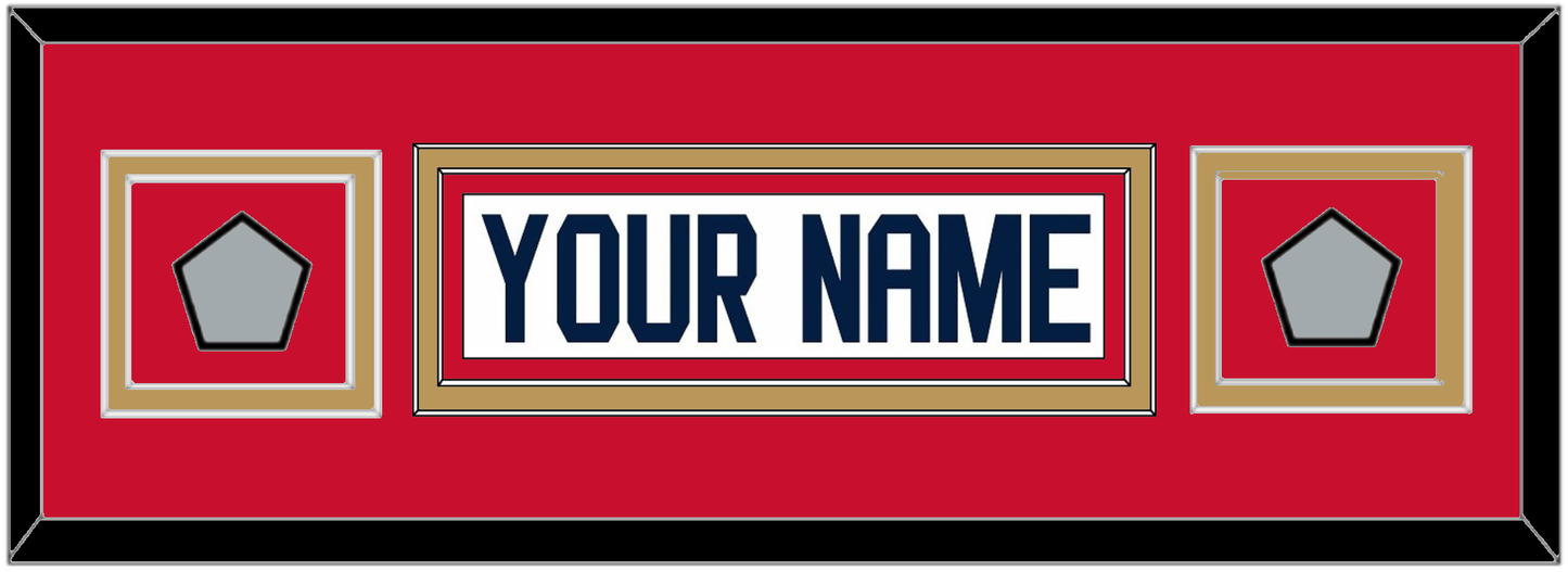 Florida Nameplate & 2 Stanley Cup Champions Patches - Road White - Signature Tier 6