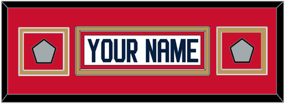 Florida Nameplate & 2 Stanley Cup Finals Patches - Road White - Signature Tier 6