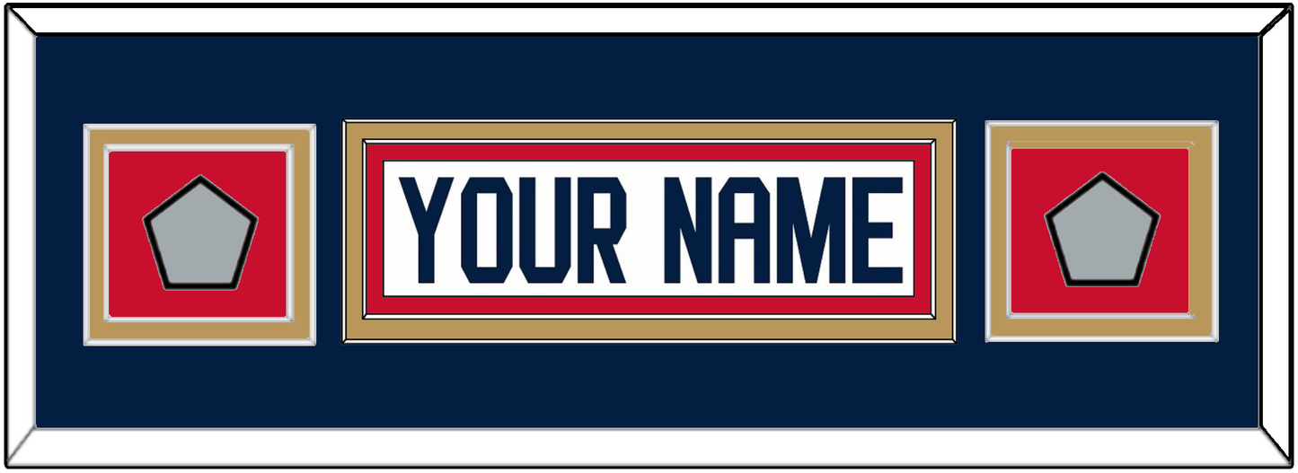Florida Nameplate & 2 Stanley Cup Champions Patches - Road White - Signature Tier 8