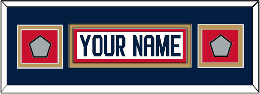 Florida Nameplate & 2 Stanley Cup Champions Patches - Road White - Signature Tier 8