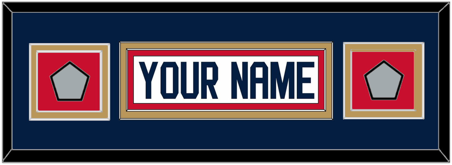 Florida Nameplate & 2 Stanley Cup Champions Patches - Road White - Signature Tier 8