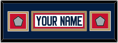 Florida Nameplate & 2 Stanley Cup Champions Patches - Road White - Signature Tier 8