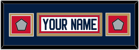 Florida Nameplate & 2 Stanley Cup Champions Patches - Road White - Signature Tier 8