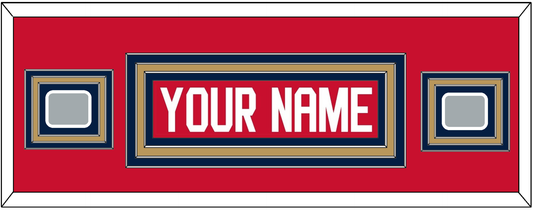 Florida Nameplate & 2 Stanley Cup Finals Patches - Home Red - Premier Tier 4
