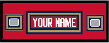 Florida Nameplate & 2 Stanley Cup Finals Patches - Home Red - Premier Tier 4