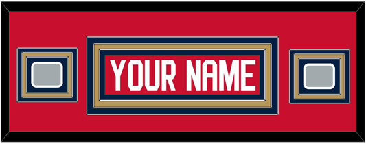 Florida Nameplate & 2 Stanley Cup Finals Patches - Home Red - Premier Tier 4