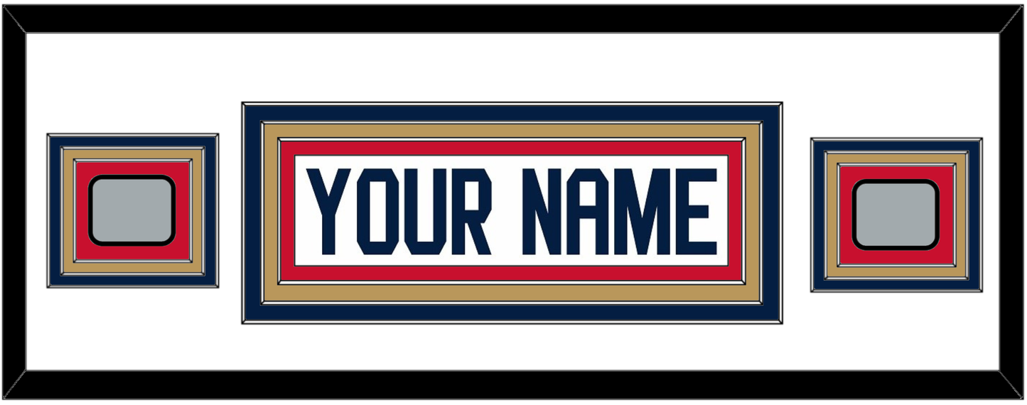 Florida Nameplate & 2 Stanley Cup Finals Patches - Road White - Premier Tier 2