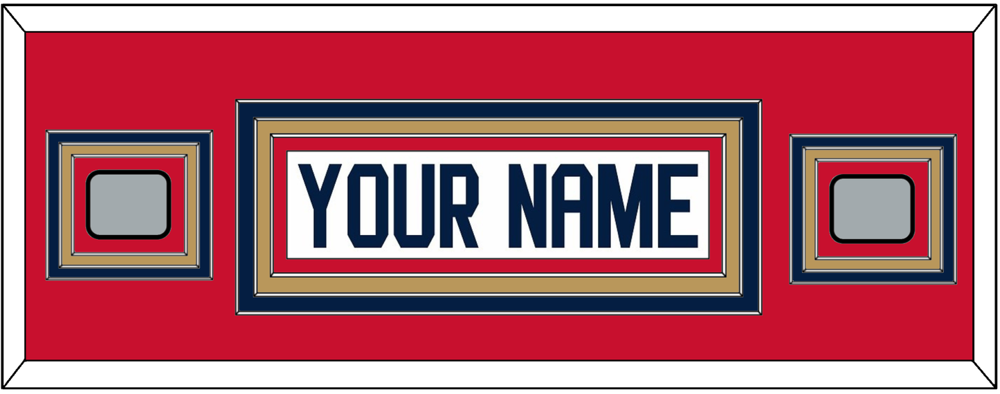 Florida Nameplate & 2 Stanley Cup Finals Patches - Road White - Premier Tier 4