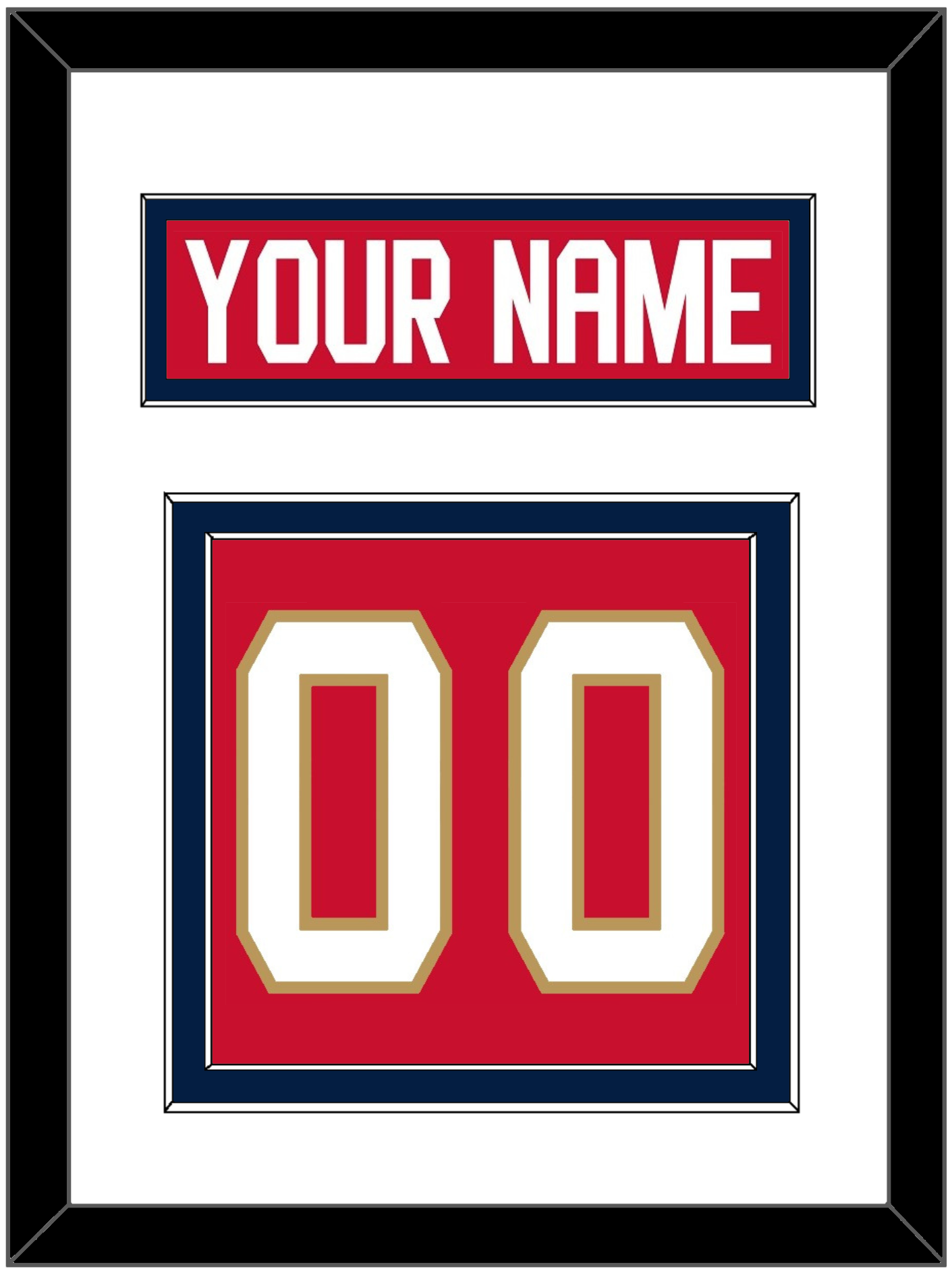 Florida Nameplate & Number (Back) - Home Red - Signature Tier 1