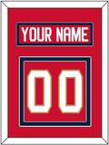 Florida Nameplate & Number (Back) - Home Red - Double Mat 2